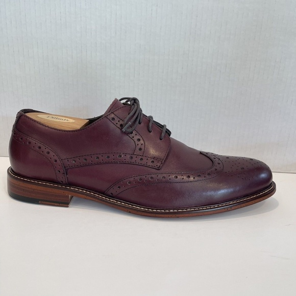 JOSEPH ABBOUD Mens Size 10 Wingtip Oxford Shoes Cherry Brown Leather 40G4R00003 main image 10
